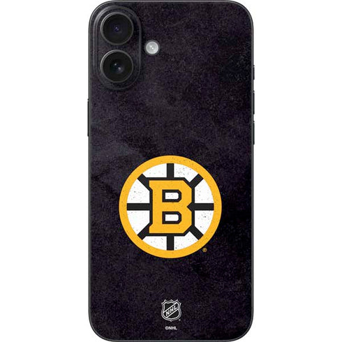 NHL Boston Bruins Distressed iPhone 16 Plus Skin